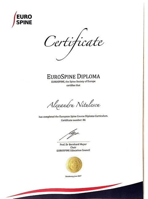 EUROSPINE Diploma — European Spine Course, 2017